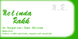 melinda rakk business card